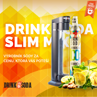 Výrobník sódy Drink Soda SLIM MIX čierny